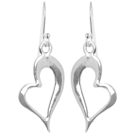 Kay Jewelers Sterling Silver Black & White Diamond Heart Dangle Earrings  JWBR | eBay